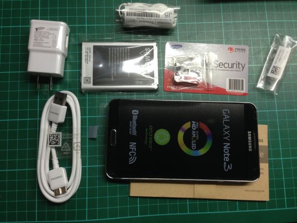 samsung galaxy note 3 in the box